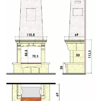 цена Каминная облицовка CHAZELLES SOLO CS40