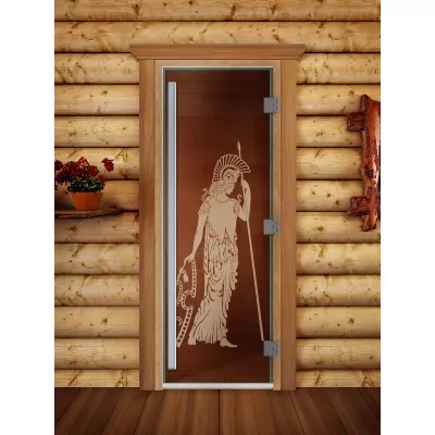 - SAUNARU Дверь PREMIUM бронза с рисунком 180х70 картинка