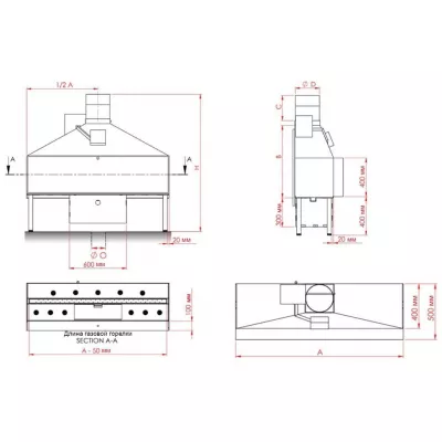 Газовая топка VERO-DESIGN Nippon NI G1