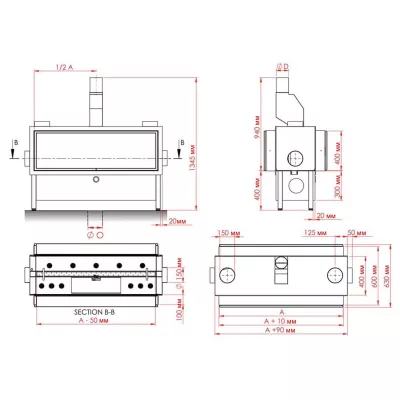 Газовая топка VERO-DESIGN Gala GA 7 D