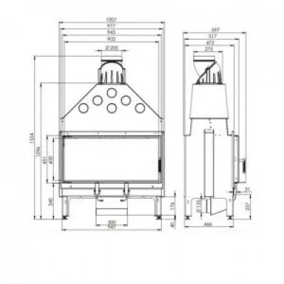 Каминная топка Hitze ARD90X41G