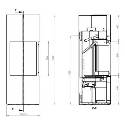 EMBER Отопительная печь Стеван 700 XL white