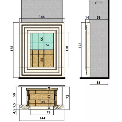 Каминная облицовка CHAZELLES Quadra