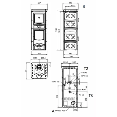 Печь La NORDICA La Nordica TERMONICOLETTA  FORNO  DSA 4,0 BORDEAUX (бордовый) с водяным контуром