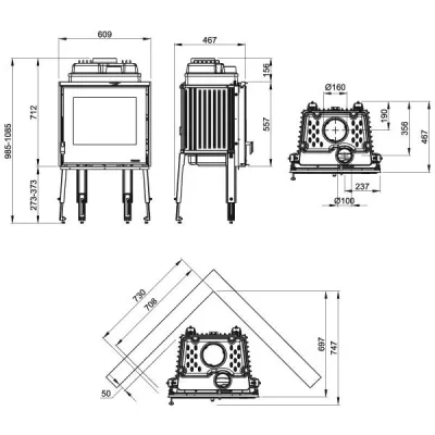 Каминная топка La NORDICA Focolare 60 Piano