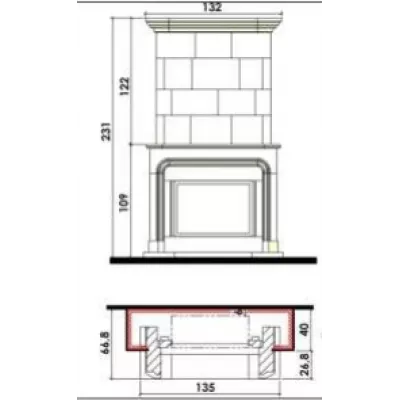 Каминная облицовка CHAZELLES Menardiere