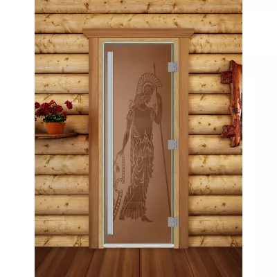 - SAUNARU Дверь PREMIUM бронза мат с рисунком 190х80 картинка