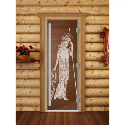 - SAUNARU Дверь PREMIUM сатин с рисунком 180х60 картинка