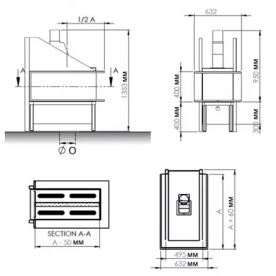 Газовая топка VERO-DESIGN Gala GA 7 H3