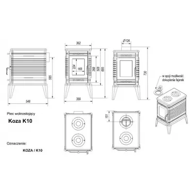 Печь KRATKI Koza/K10