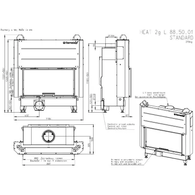 Каминная топка ROMOTOP HEAT 2G L 88.50.01