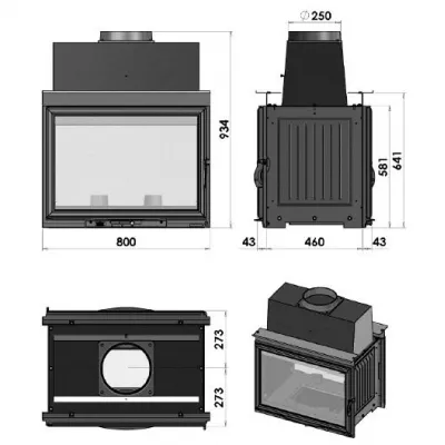 Каминная топка CHAZELLES CDF801L