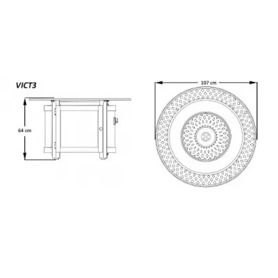 Газовый стол-камин NAPOLEON Victorian D107