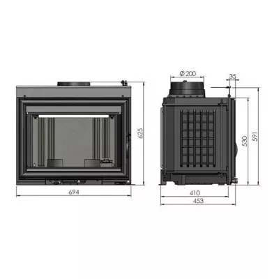 Каминная топка CHAZELLES С700L