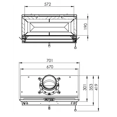 Каминная топка Hitze HST59x43S