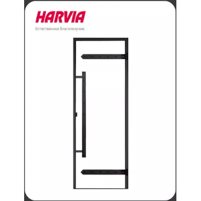 Harvia HARVIA Двери стеклянные LEGEND 7/19 черная коробка сосна, сатин D71905ML фото