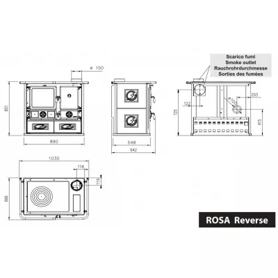 Печь La NORDICA Rosa Reverse