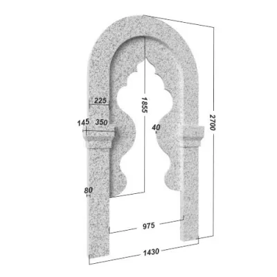 Декоративная арка для хамама №7