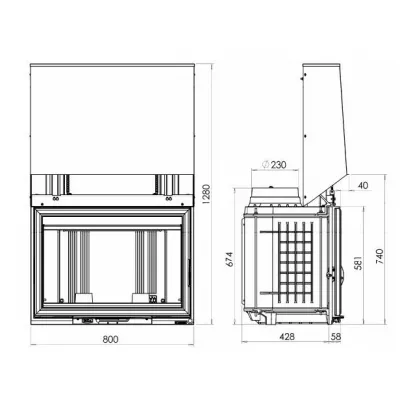 Каминная топка CHAZELLES C801R