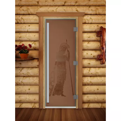 - SAUNARU Дверь PREMIUM бронза мат с рисунком 180х70 картинка