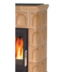 ABX Печь ABX Britania KI кафельная, белый цоколь, с ТО 6.9кВт