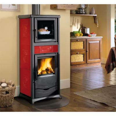 Печь La NORDICA La Nordica TERMOROSELLA PLUS  FORNO  DSA 4,0 LIBERTY BORDEAUX (бордовый) с водяным контуром