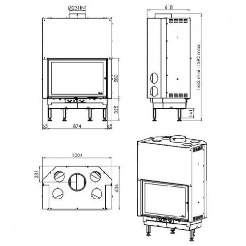 Каминная топка CHAZELLES DDF1000