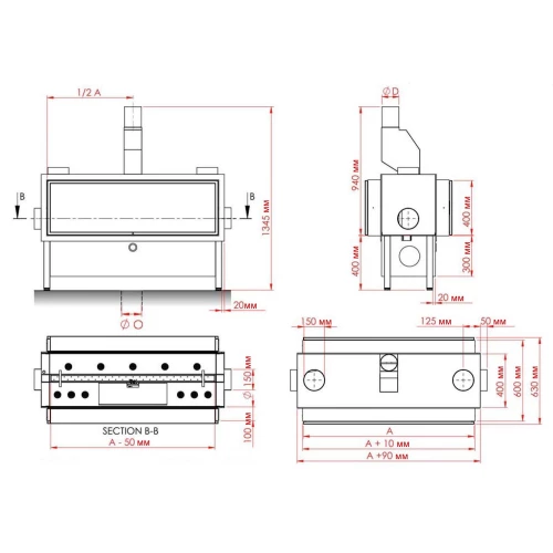 Газовая топка VERO-DESIGN Gala GA 2D