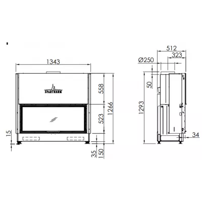 цена Каминная топка SPARTHERM Varia B-120h