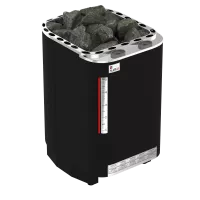 SAWO Электрическая печь Savonia напольная со встр. парогенератором, 10,5 кВт, нерж. сталь, фибропокрытие, черная, выносной пульт (пульт и блок мощно