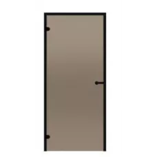 HARVIA Двери стеклянные 8/19 Black Line коробка алюминий, стекло бронза, арт. DA81901BL