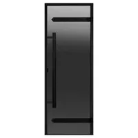 HARVIA Двери стеклянные LEGEND 7/19 черная коробка алюминий, стекло серое, арт. DA71902L