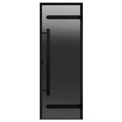 Harvia HARVIA Двери стеклянные LEGEND 7/19 черная коробка алюминий, стекло серое, арт. DA71902L фото
