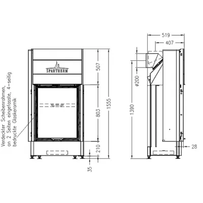 цена Каминная топка SPARTHERM Arte Bh