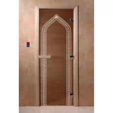 SAUNARU Дверь BASE бронза c рисунком 180х80
