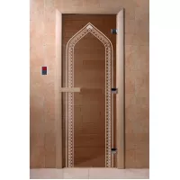 SAUNARU Дверь BASE бронза c рисунком 190х60