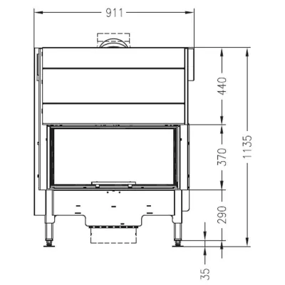 Каминная топка PALAZZETTI Sunny Fire 73 Front