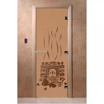 - SAUNARU Дверь BASE бронза мат с рисуноком 190х60 картинка