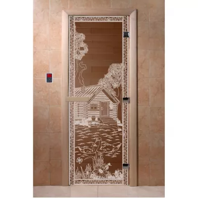 - SAUNARU Дверь BASE бронза c рисунком 190х60 картинка