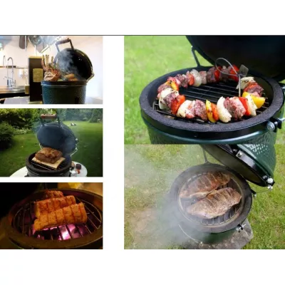 BIG GREEN EGG Керамический гриль Mini (диаметр решетки 25см)