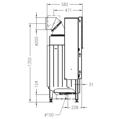 Каминная топка PALAZZETTI Sunny Fire 70 Front