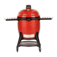 KAMADO JOE Керамический гриль Big Joe III*** Red МОБИЛЬНЫЙ с тележкой, боковыми полками, жароотсекателем и инструментами