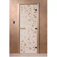 SAUNARU Дверь BASE сатин с рисунком 180х80