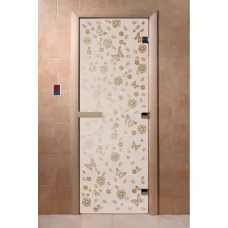 SAUNARU Дверь BASE сатин с рисунком 180х80