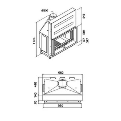 Каминная топка LL CALOR LL-2080V2