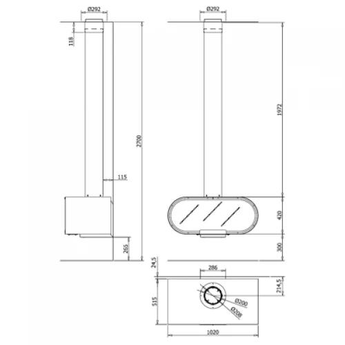 Дровяной камин ROCAL D-8 стальной