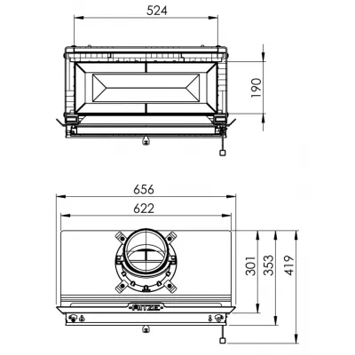 Каминная топка Hitze HST54x39S