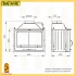 Каминная топка METAFIRE Эльба 700 Ш