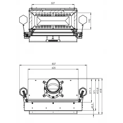 Каминная топка Hitze HST54x39G