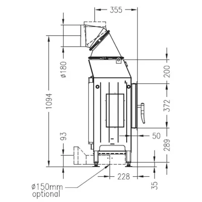 Каминная топка PALAZZETTI Sunny Fire Inserto 74